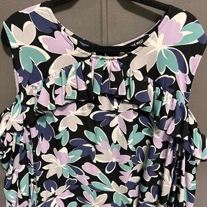 Nine West Multicolor Abstract Cold Shoulder Top Lot 31